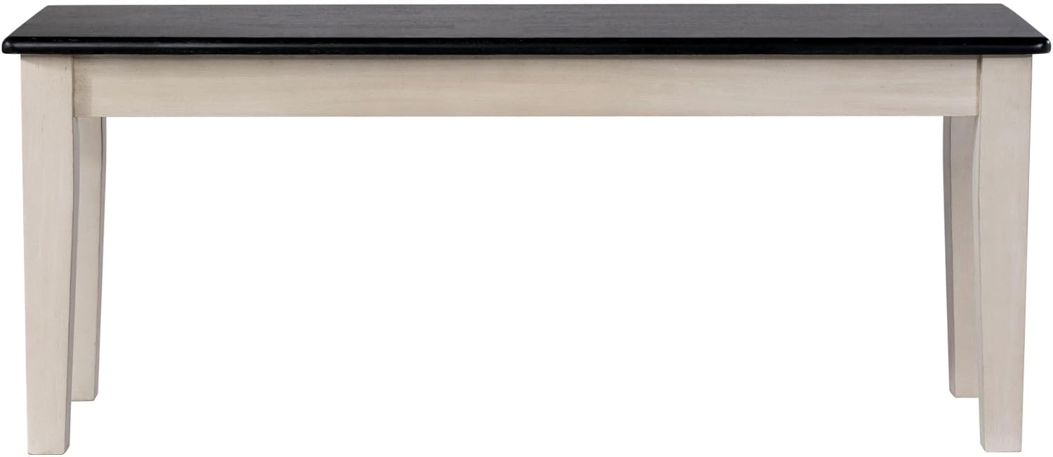 Shaker Backless Dining Bench - European Black Ash/Antique White