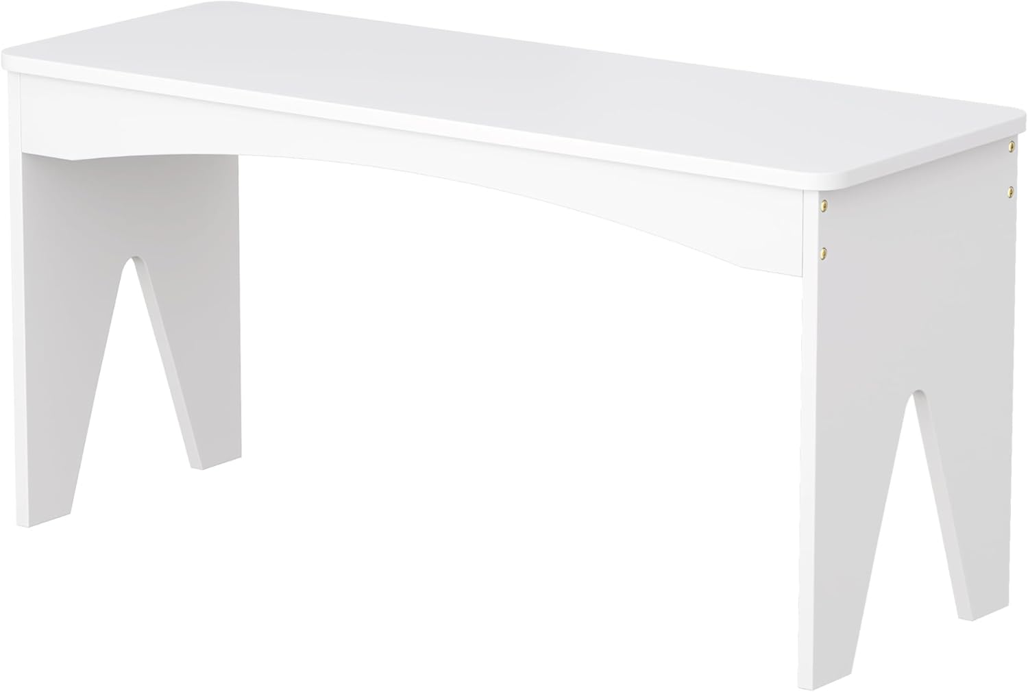 APRTAT Bamboo 35.4" Dining Room Bench, Modern Farmhouse Kitchen Table Bench, Long Indoor Bench Seat for Entryway, Living Room, Bedroom, Hallway - White