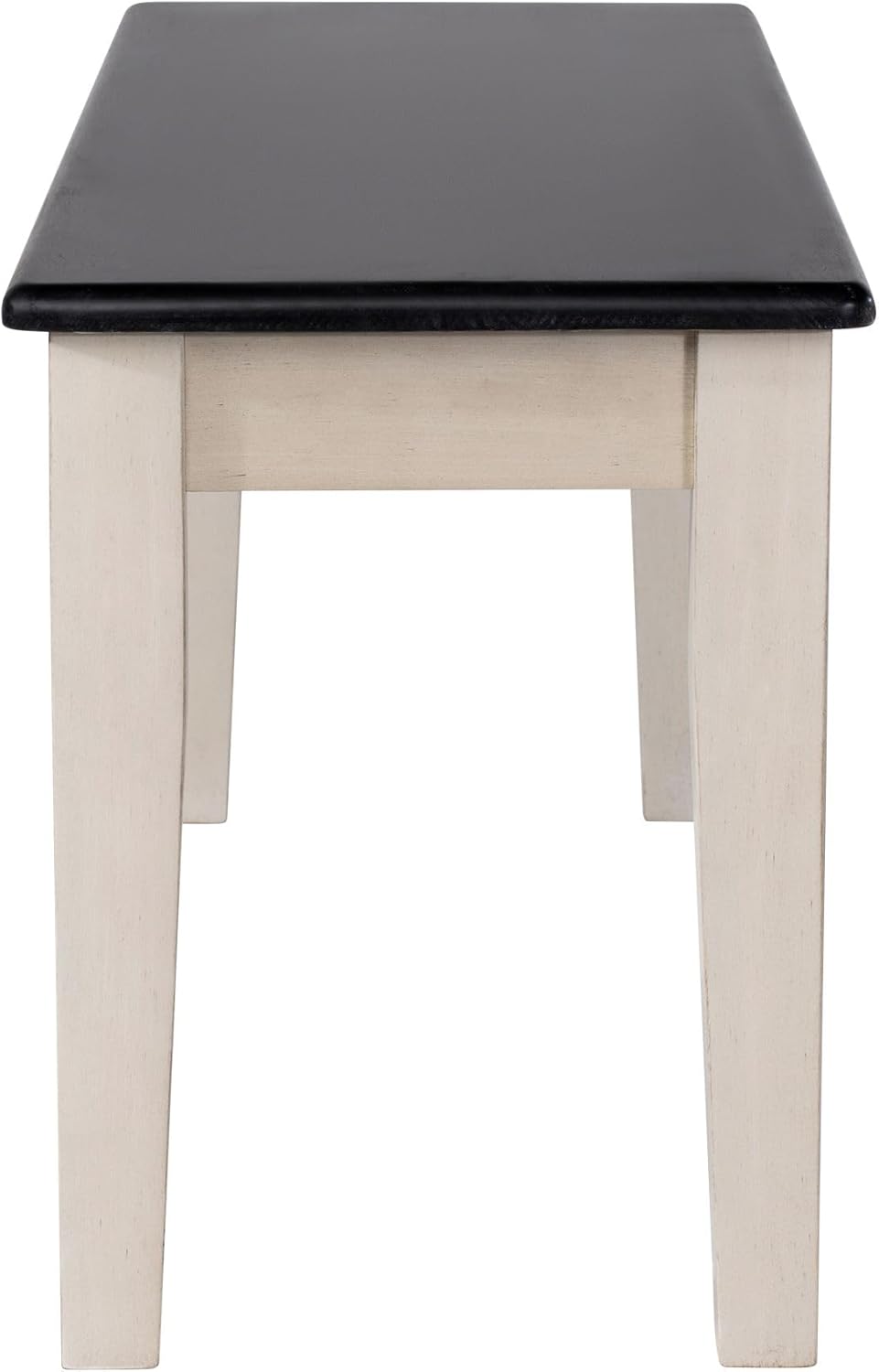 Shaker Backless Dining Bench - European Black Ash/Antique White