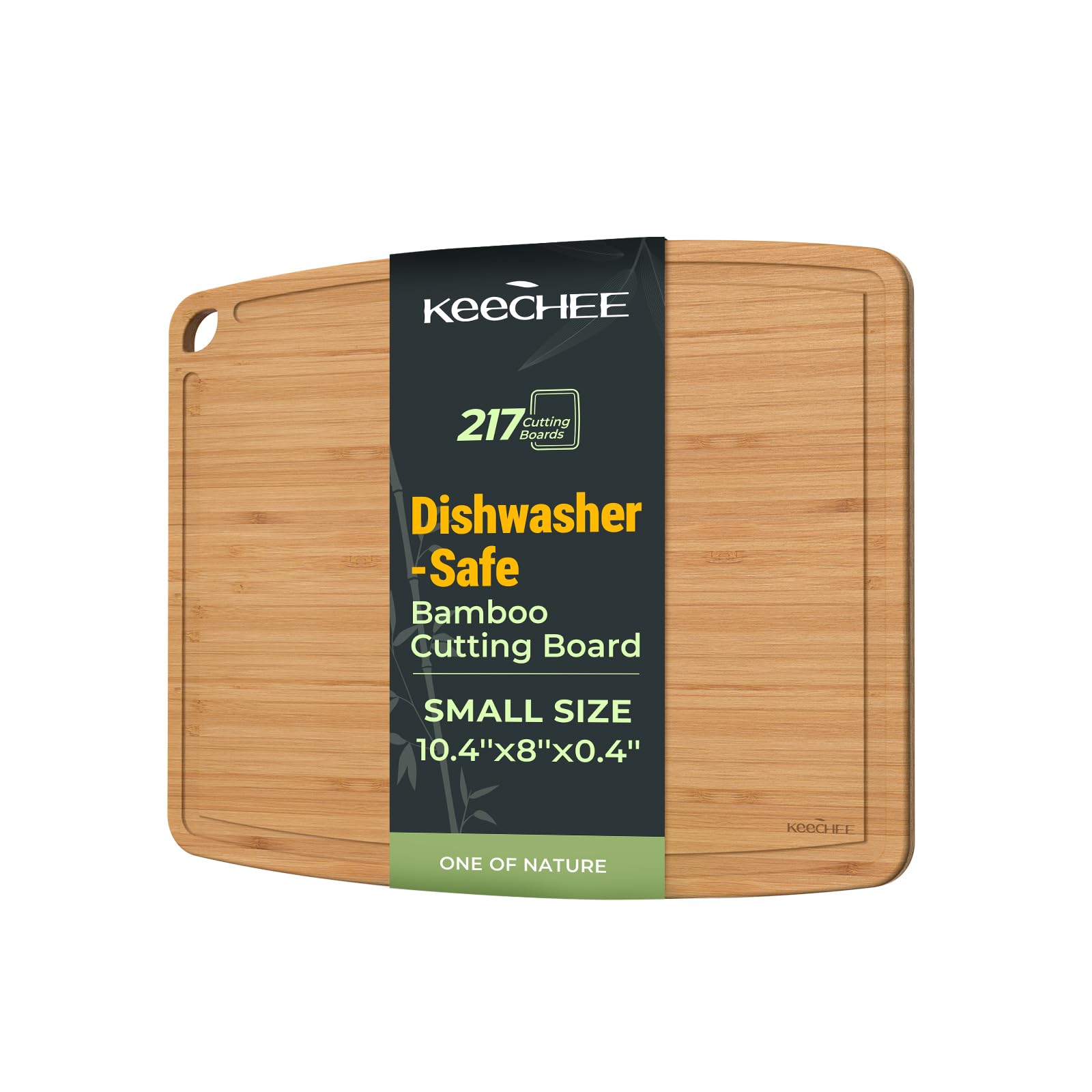 Keechee Dishwasher Safe Bamboo Cutting Board, Lightweight & Durable Wood Cutting Board, Reversible with Juice Groove, Easy to Store & Clean, Ideal Kitchen Gift for Home Cooks