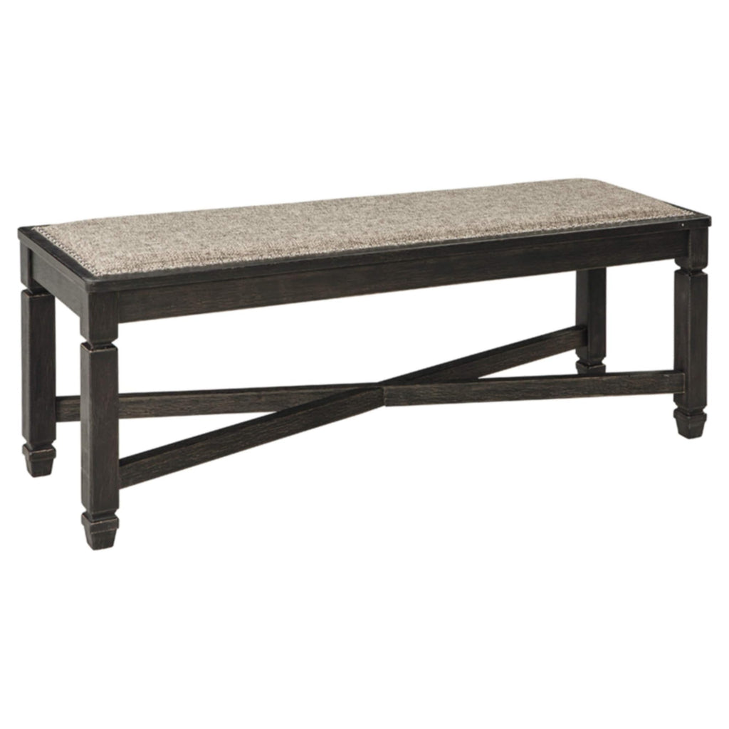 Signature Design by Ashley Bolanburg Double Upholstered Bench, Counter Height, Whitewash