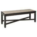 Signature Design by Ashley Bolanburg Double Upholstered Bench, Counter Height, Whitewash