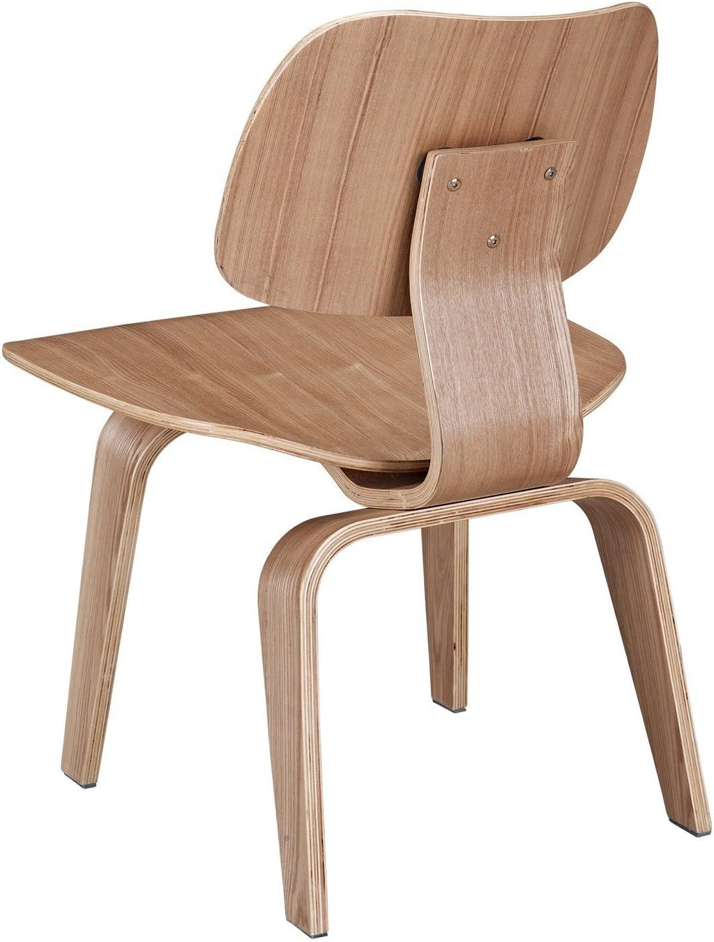 Modway Fathom Mid-Century Modern Molded Plywood Kitchen and Dining Room Chair in Natural