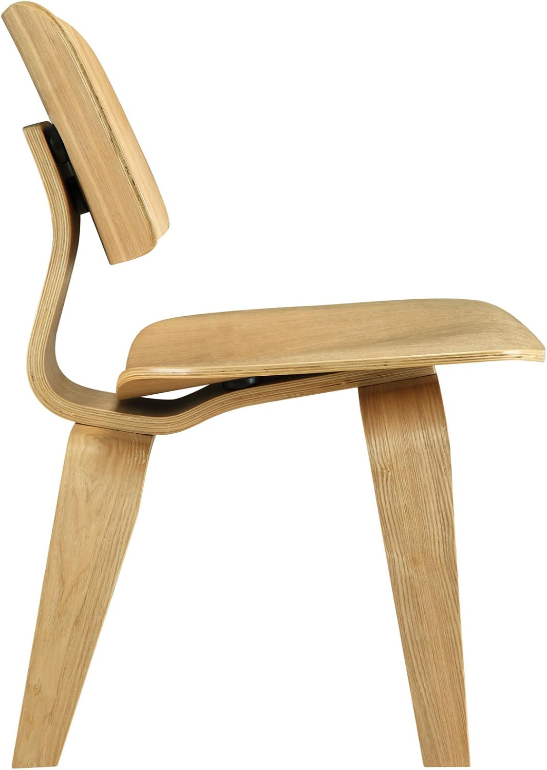 Modway Fathom Mid-Century Modern Molded Plywood Kitchen and Dining Room Chair in Natural