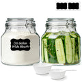 34oz 6 Pack Glass Jars with Airtight Lids - Round Food Storage Canisters for Pantry Organization, Ideal for Sugar, Cookies, Candy, Coffee, Nuts & Dry Goods | Thick Glass,BPA-Free