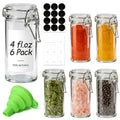 ComSaf 6-Pack 17oz Short Glass Jars for Drawers, Small Airtight Food Canisters for Spices, Nuts & Kids Snacks, Pint Sized Canning Jar Set for Jams, Pickles & Pantry Organization