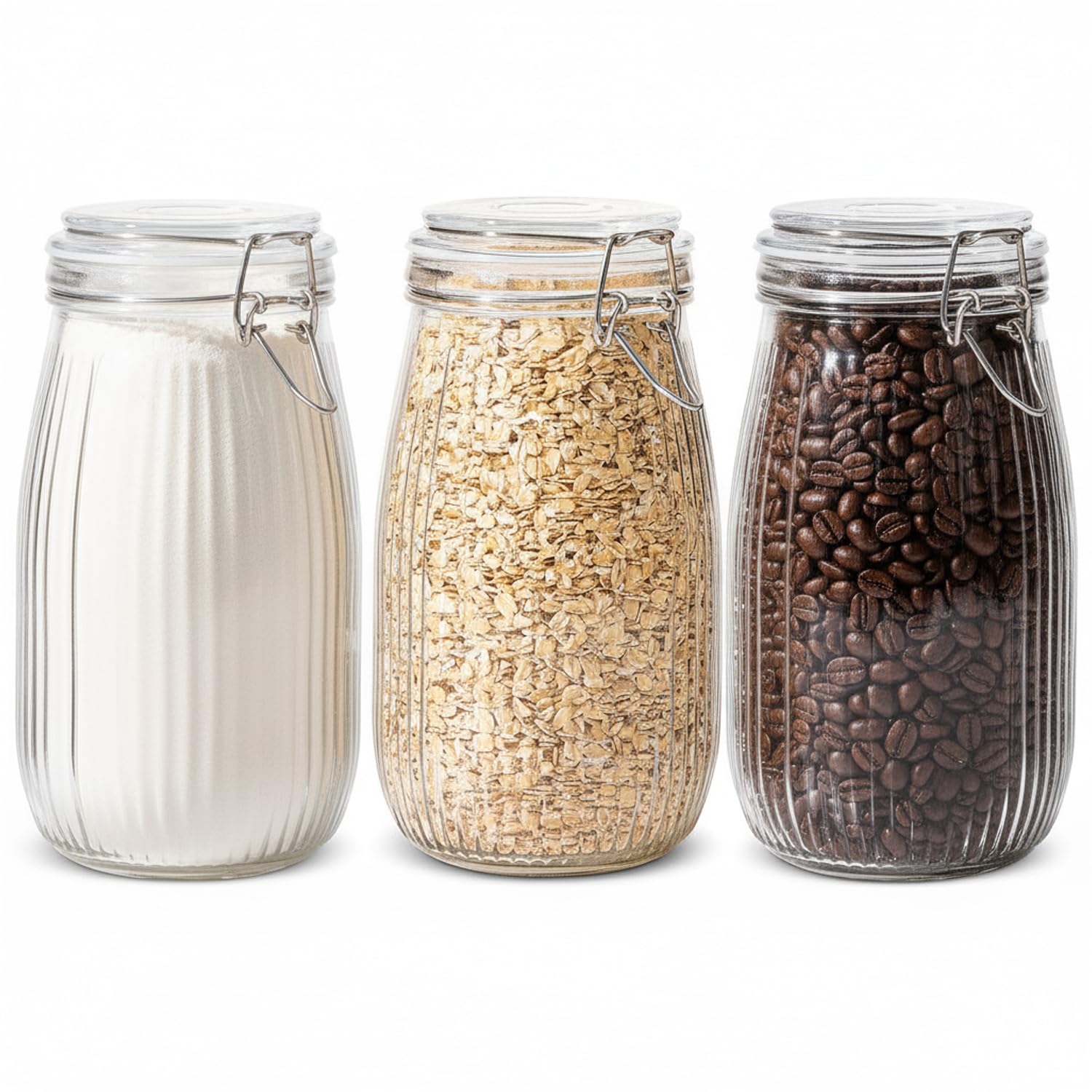 ComSaf 6-Pack 17oz Short Glass Jars for Drawers, Small Airtight Food Canisters for Spices, Nuts & Kids Snacks, Pint Sized Canning Jar Set for Jams, Pickles & Pantry Organization