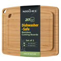 Keechee Dishwasher Safe Bamboo Cutting Board, Lightweight & Durable Wood Cutting Board, Reversible with Juice Groove, Easy to Store & Clean, Ideal Kitchen Gift for Home Cooks