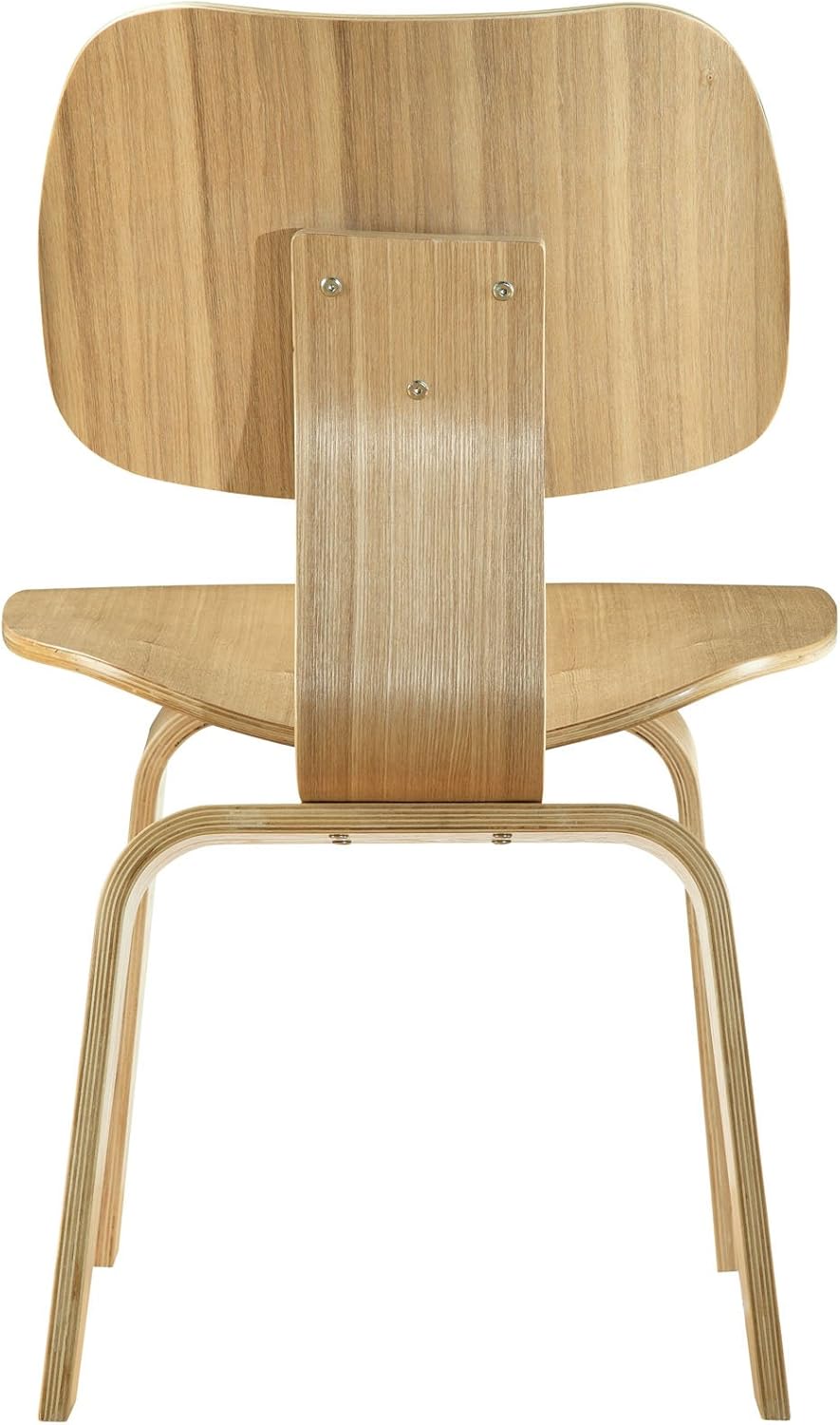 Modway Fathom Mid-Century Modern Molded Plywood Kitchen and Dining Room Chair in Natural