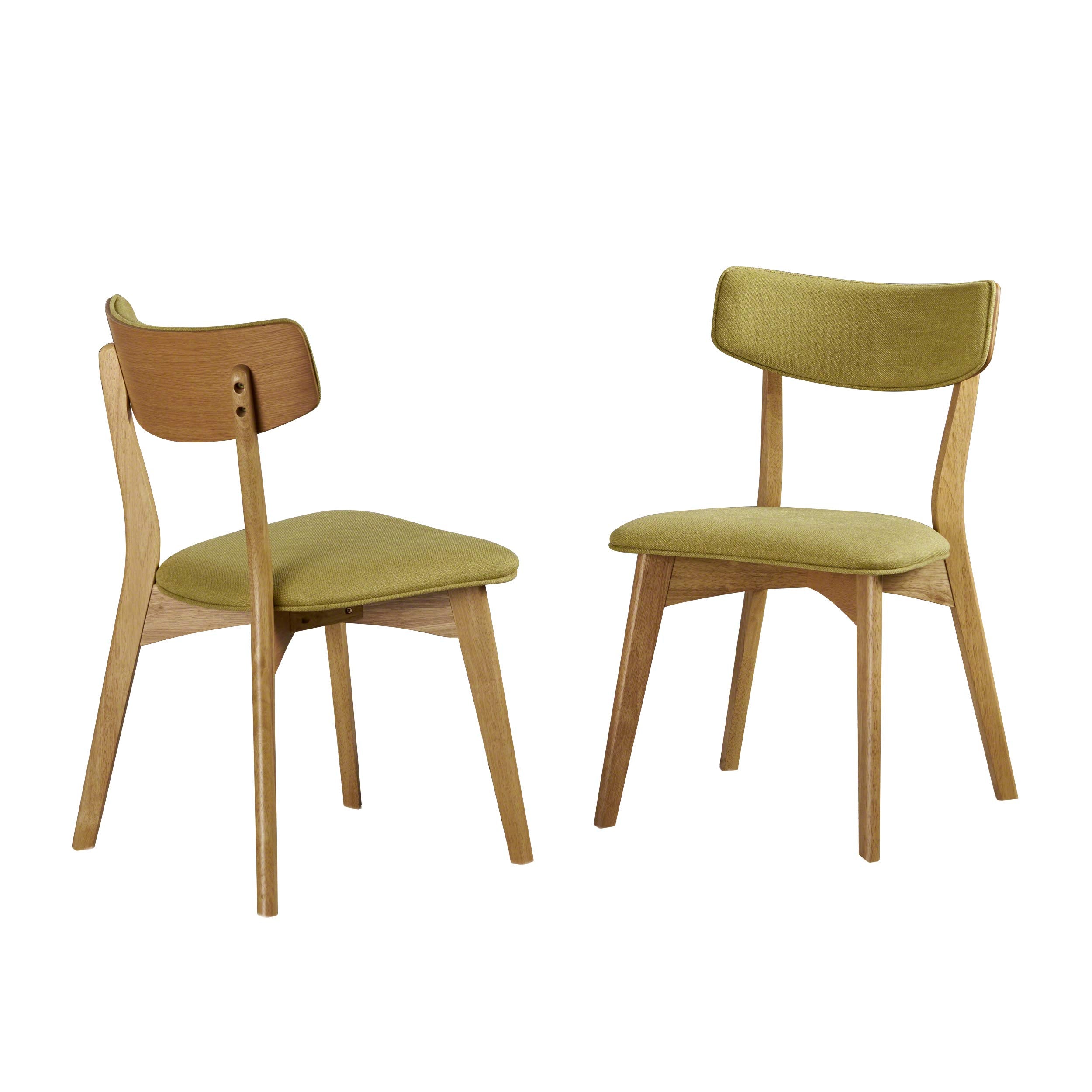 Christopher Knight Home Abrielle Mid-Century Modern Fabric Dining Chairs with Natural Walnut Finished Rubberwood Frame, 2-Pcs Set, Dark Grey / Natural Walnut