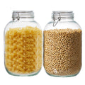 6 Pack 17oz Food Storage Jars with Airtight Lids, Preserving Seal Wire Clip Fastening Glass Containers, Canisters for Kitchen Organization, Flour, Cereal, Pasta, Sugar, Beans, Pickling Jars (17 Oz*6)