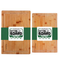 Freshware Wood Cutting Boards for Kitchen - Bamboo Cutting Board Set of 3, Cutting Boards with Juice Grooves, Serving Board Set, Chopping Board for Meat, Veggie, Easy Grip Handle (9x6", 12x8", 15x10")